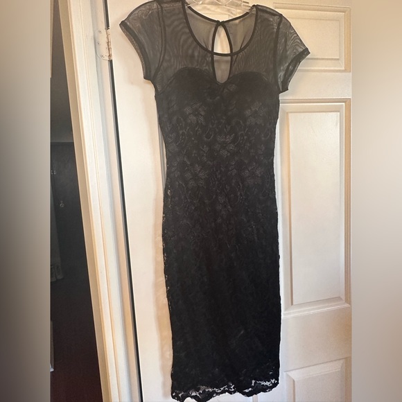 Womens elegant lace cocktail dress size M - Picture 3 of 6